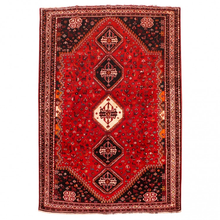 イランの手作りカーペット シラーズ 番号 154106 - 230 × 320