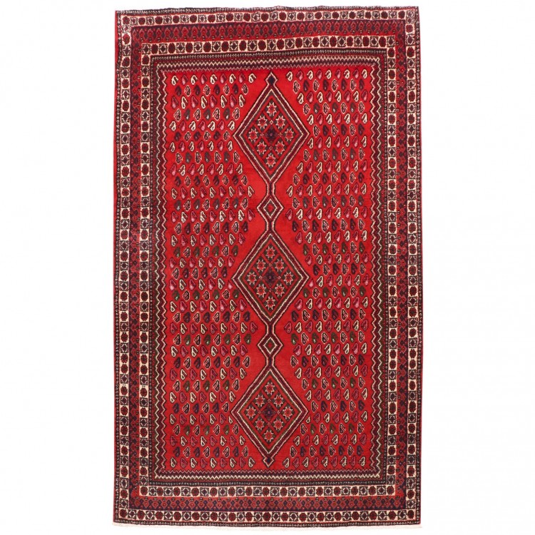 イランの手作りカーペット アフシャー 番号 154119 - 148 × 233
