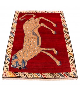فرش دستباف قدیمی ذرع و نیم شیراز کد 154161