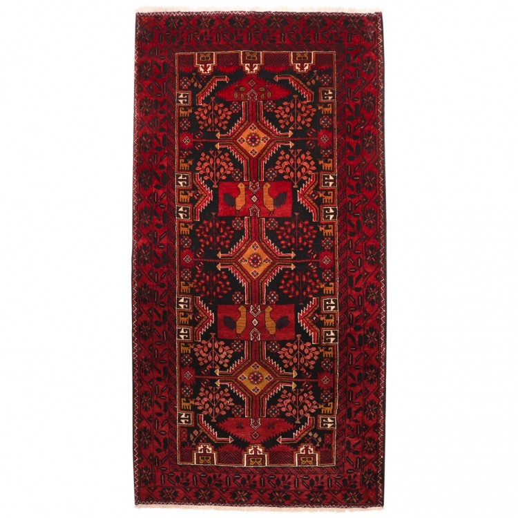 イランの手作りカーペット バルーチ 番号 154120 - 121 × 231