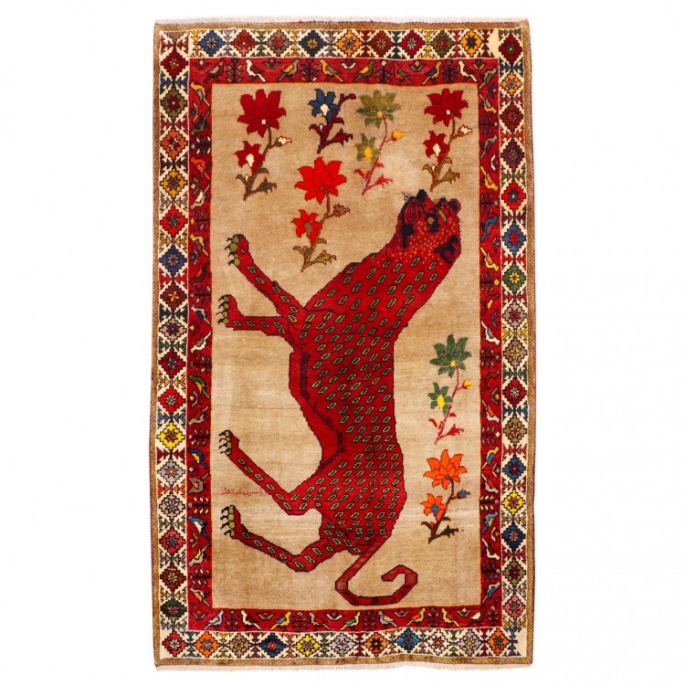 فرش دستباف قدیمی سه و نیم متری شیراز کد 154110