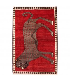 Tappeto persiano Shiraz annodato a mano codice 154154 - 100 × 148