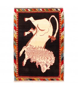 イランの手作りカーペット シラーズ 番号 154156 - 103 × 150