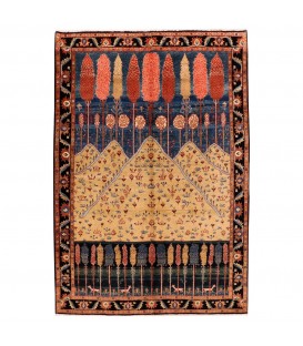 فرش دستباف قدیمی چهار متری فارس کد 154061