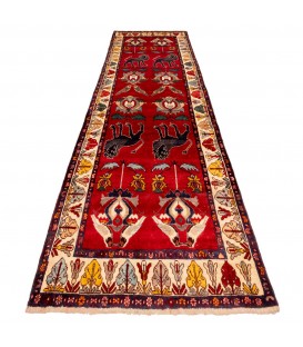 فرش دستباف قدیمی کناره طول سه متر قشقایی کد 156028