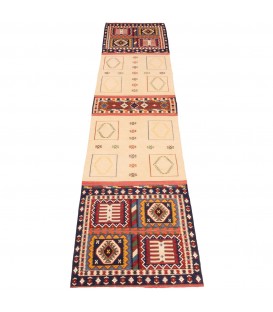 Персидский килим ручной работы Курди Код 156098 - 47 × 203