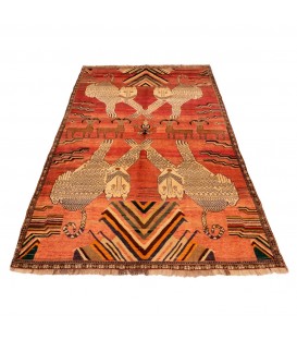 فرش دستباف قدیمی سه و نیم متری قشقایی کد 156111