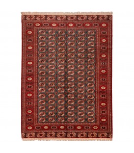 فرش دستباف قدیمی شش و نیم متری ترکمن کد 156122