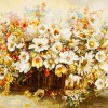 تابلو فرش دستباف گل در گلدان چوبی تبریز کد 902636