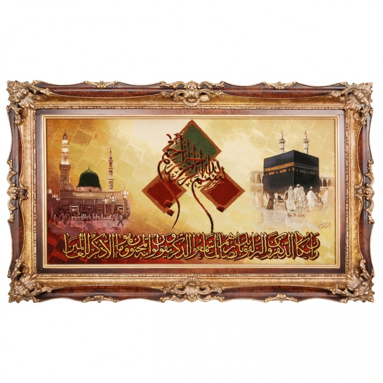イランの手作り絵画絨毯 タブリーズ 番号 902643