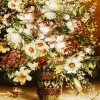 تابلو فرش دستباف گل در گلدان تبریز کد 902674