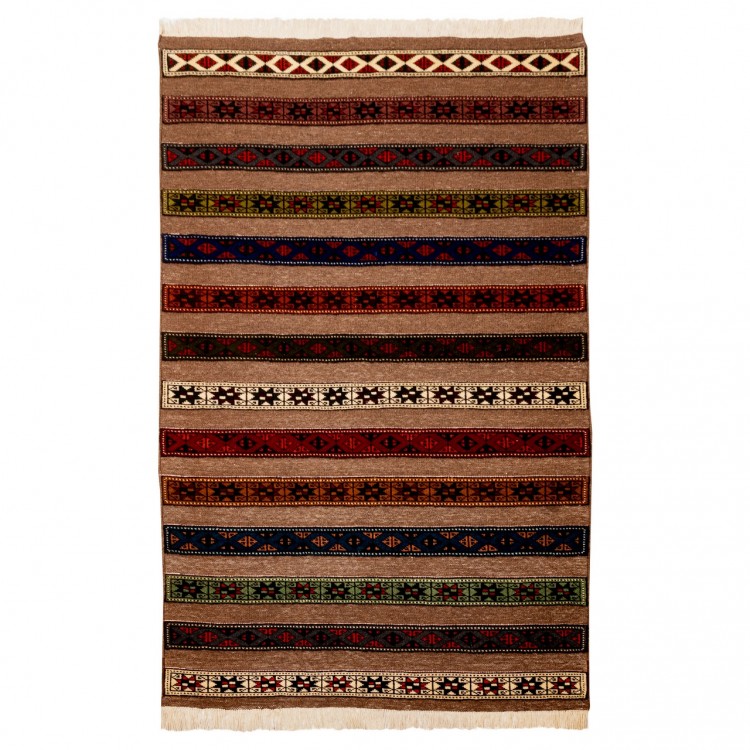 Tappeto persiano turkmeno annodato a mano codice 171806 - 99 × 153