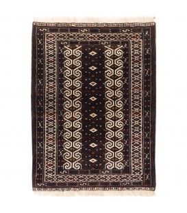 فرش دستباف قدیمی یک متری ترکمن کد 171824