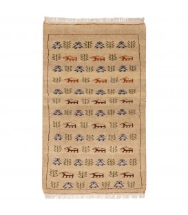 Персидский габбе ручной работы туркменский Код 171887 - 92 × 148
