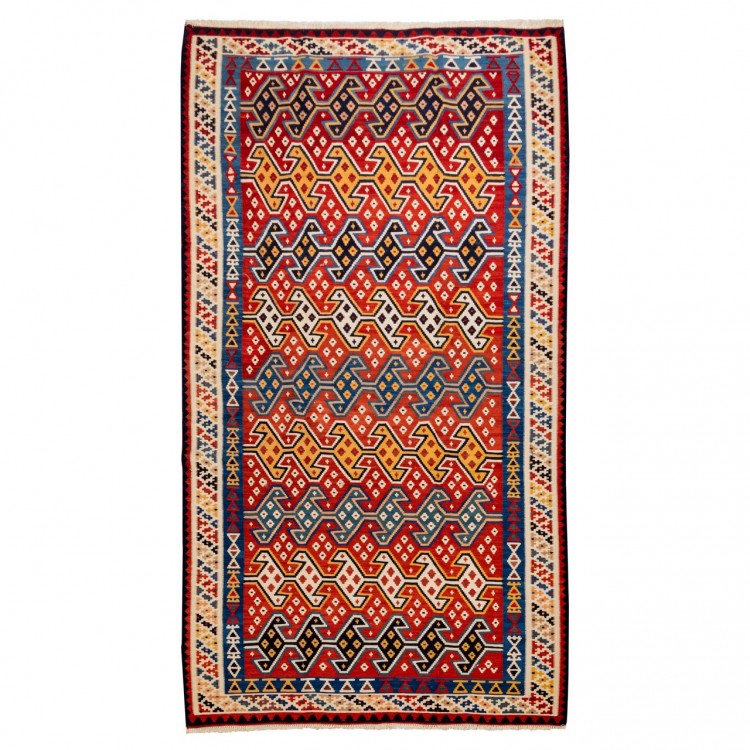 Персидский килим ручной работы Qашqаи Код 157002 - 153 × 280
