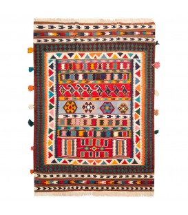 Персидский килим ручной работы Qашqаи Код 157010 - 158 × 218