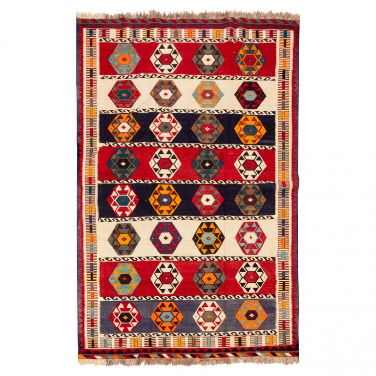Персидский килим ручной работы Qашqаи Код 157019 - 159 × 241