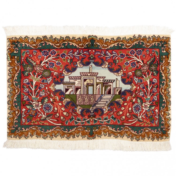 Tappeto persiano Tabriz annodato a mano codice 157047 - 90 × 59
