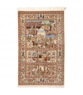 Персидский ковер ручной работы Тебриз Код 157064 - 145 × 225