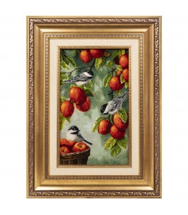 تابلو فرش دستباف پرندگان و درخت سیب تبریز کد 902735