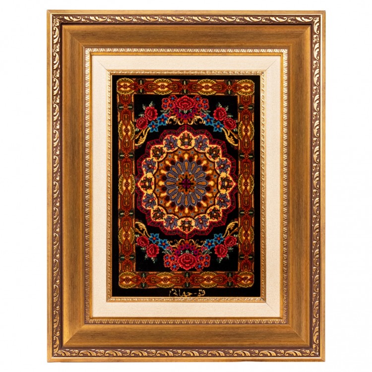 イランの手作り絵画絨毯 コム 番号 902768