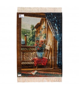 イランの手作り絵画絨毯 タブリーズ 番号 902787
