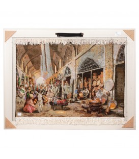 イランの手作り絵画絨毯 タブリーズ 番号 902773