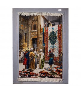 イランの手作り絵画絨毯 タブリーズ 番号 902782
