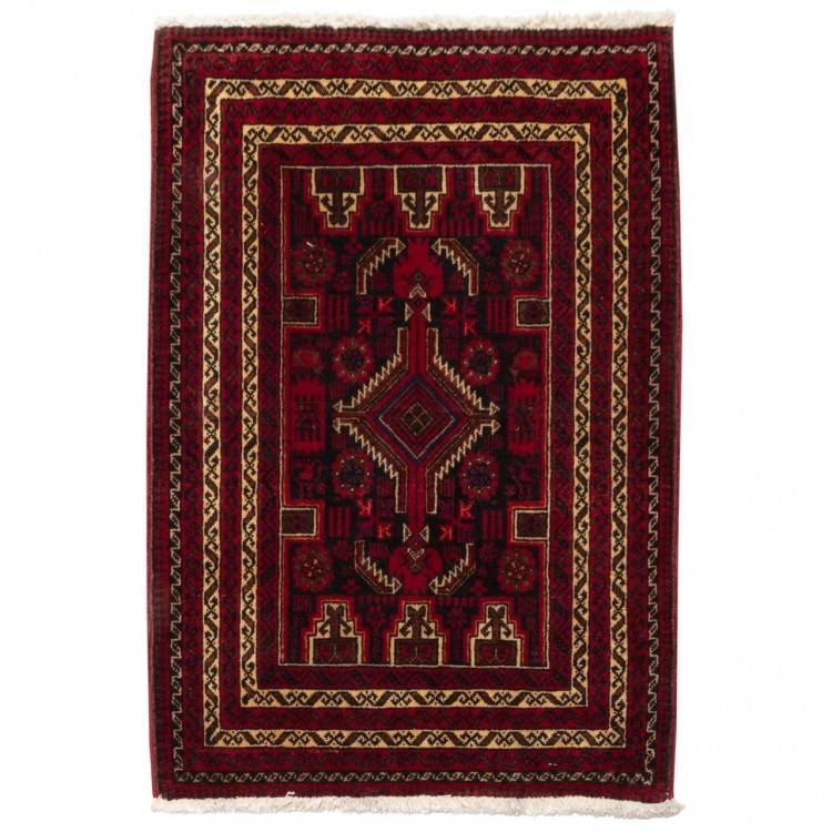 イランの手作りカーペット バルーチ 番号 123099 - 60 × 90