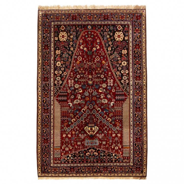 Персидский ковер ручной работы Qашqаи Код 123173 - 153 × 239