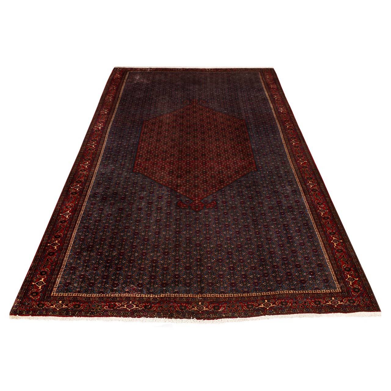 فرش دستباف قدیمی هفت متری سنندج کد 123223