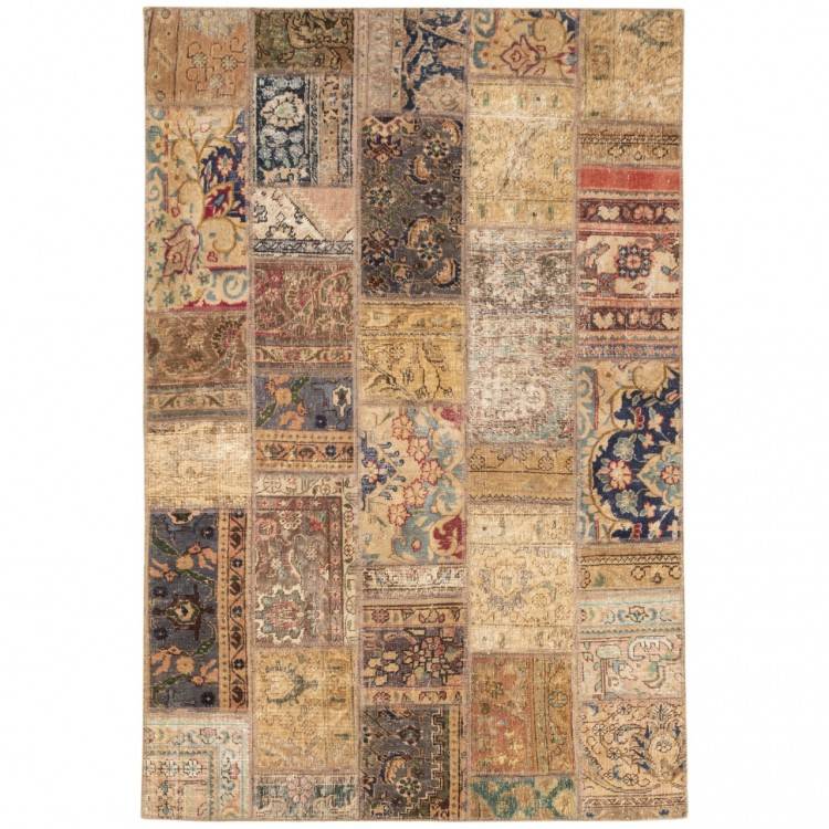 Винтажный персидский ковер ручной работы Код 813011 - 137 × 207