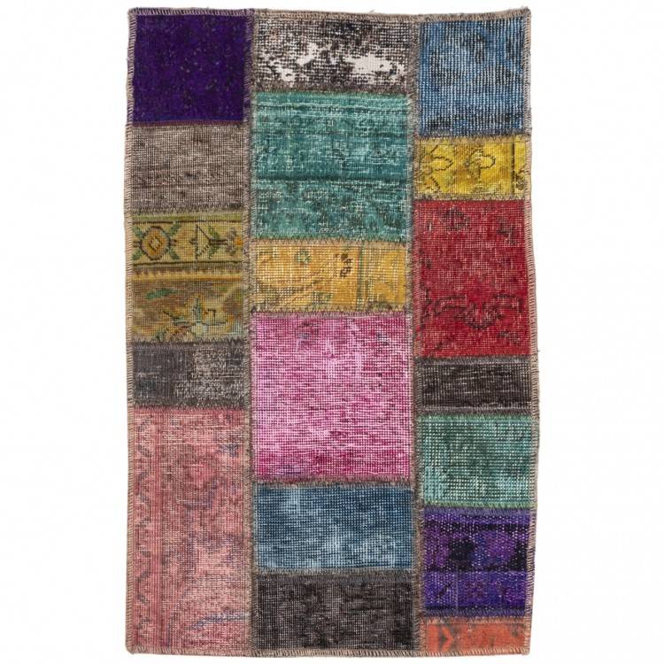Винтажный персидский ковер ручной работы Код 813059 - 60 × 90
