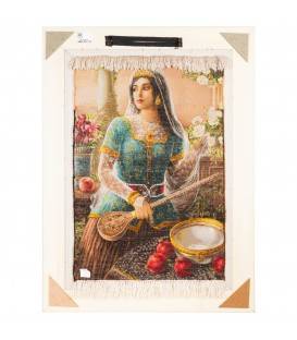 イランの手作り絵画絨毯 タブリーズ 番号 902820