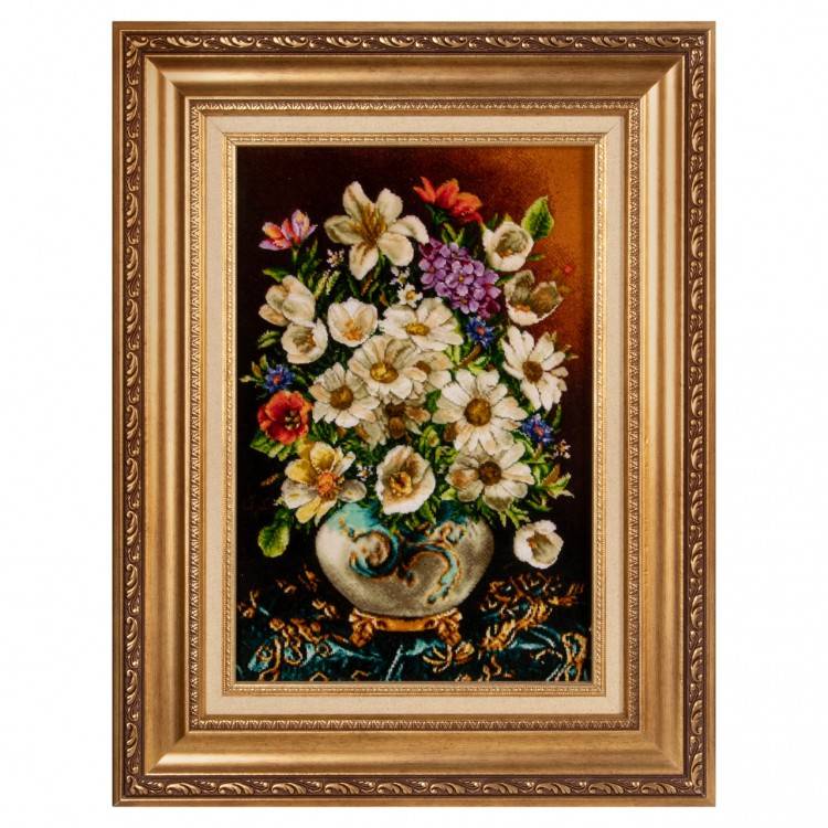 イランの手作り絵画絨毯 タブリーズ 番号 902943