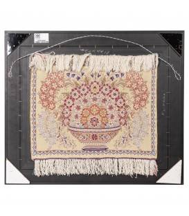 Tableau tapis persan Qom fait main Réf ID 903033