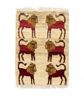 Персидский габбе ручной работы Бакхтиари Код 152396 - 60 × 86
