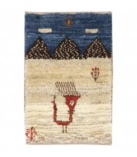 Персидский габбе ручной работы Бакхтиари Код 152418 - 40 × 63