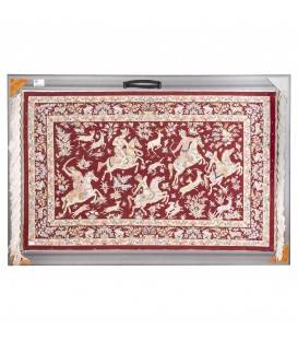 Tableau tapis persan Qom fait main Réf ID 903071
