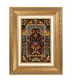 イランの手作り絵画絨毯 コム 番号 903107