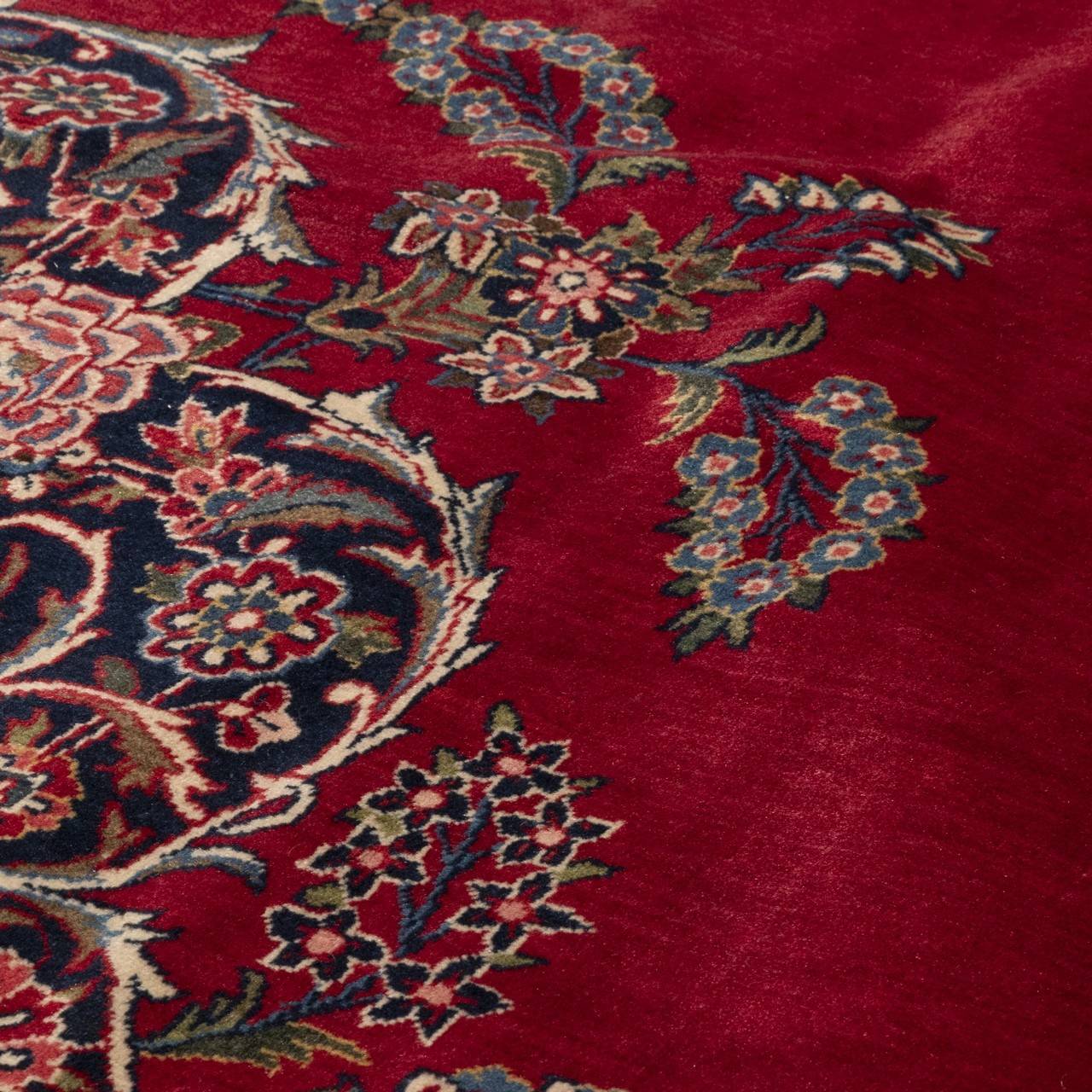 فرش دستباف قدیمی چهارده و نیم متری کاشان کد 127029