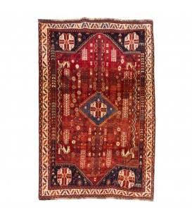 فرش دستباف قدیمی چهار و نیم متری شیراز کد 129022
