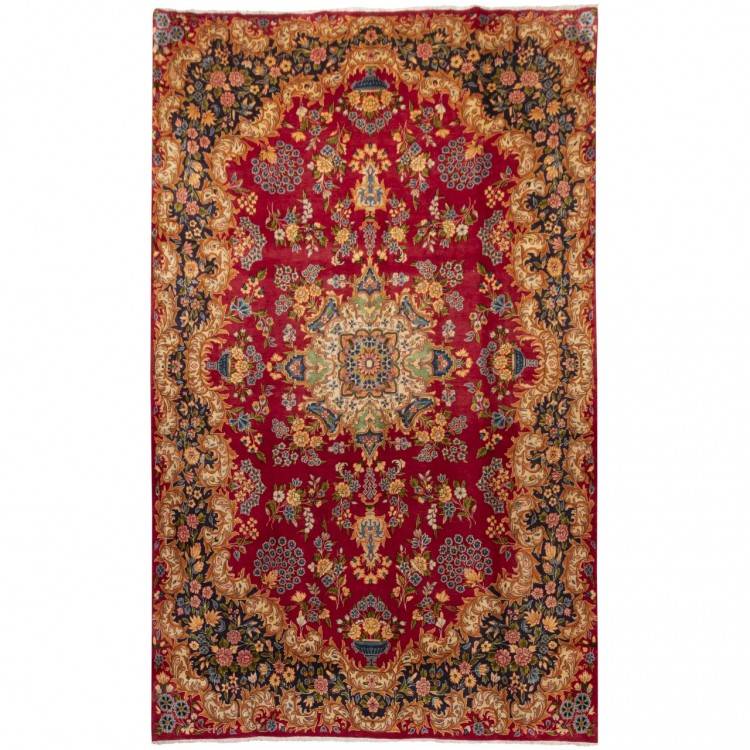 فرش دستباف قدیمی شش و نیم متری کرمان کد 129059