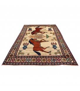 فرش دستباف قدیمی سه و نیم متری شیراز کد 129068