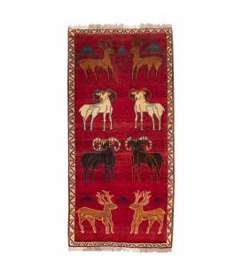 Персидский ковер ручной работы Шираз Код 129075 - 87 × 185