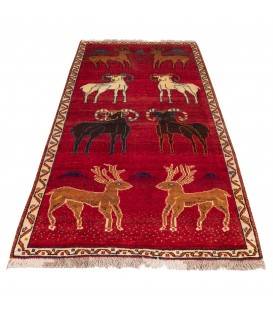 فرش دستباف قدیمی کناره طول دو متر شیراز کد 129075