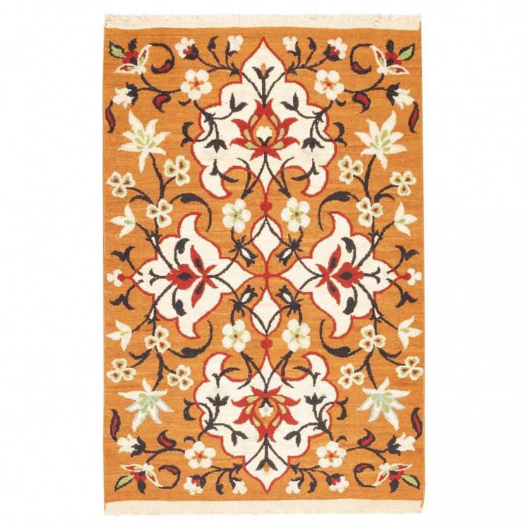 Персидский килим ручной работы Керман Код 129117 - 135 × 200
