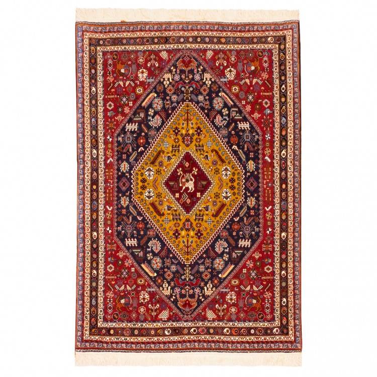 Персидский ковер ручной работы Qашqаи Код 129143 - 99 × 146