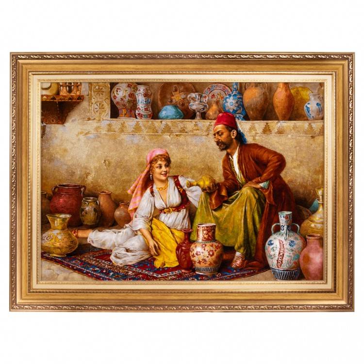 イランの手作り絵画絨毯 タブリーズ 番号 903183