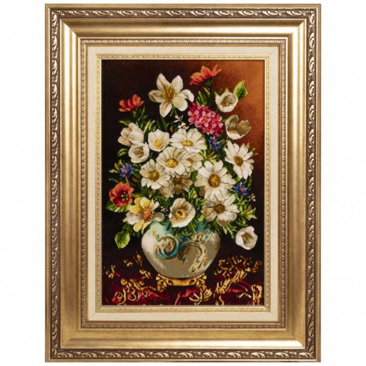 イランの手作り絵画絨毯 タブリーズ 番号 903196